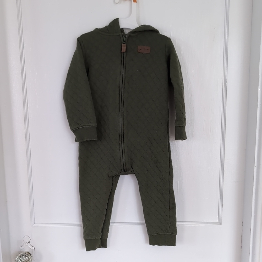 Quilted Green Hooded Onesie
